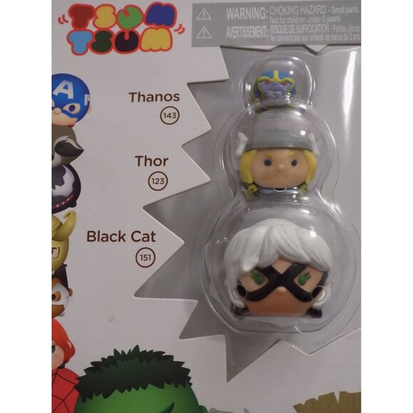 Tsum Tsum Marvel 3-Pack: Thanos/Captain America/Black Cat Toy Figure - Picture 3 of 3